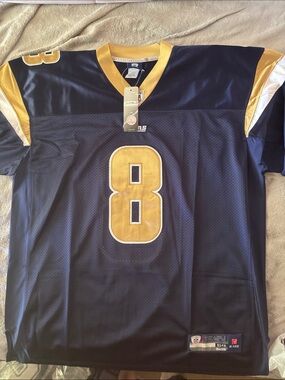 NFL Men's Navy and Gold Number 8 Jersey